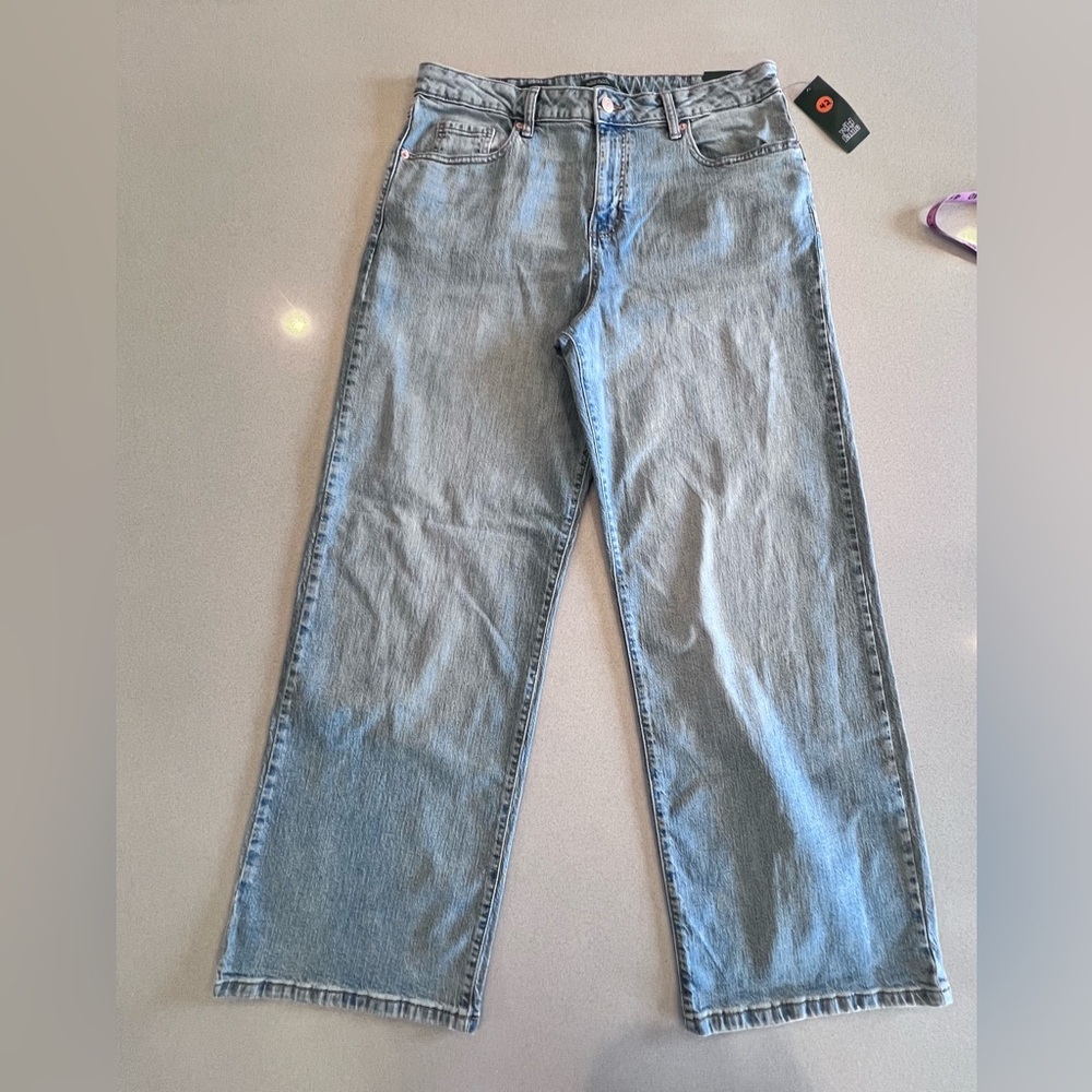 NWT High Rise Baggy Wide Leg Boyfriend Jean Sz 12 / 31.5 Inseam Wild Fable